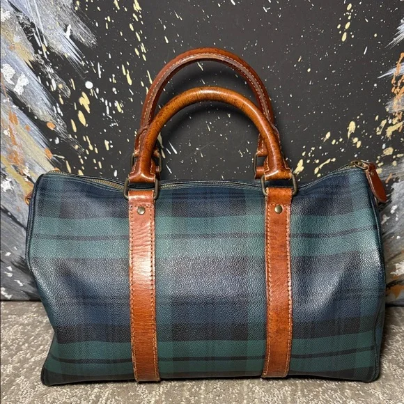 Polo by Ralph Lauren Tartan Blackwatch Boston with Leather Trim - Picture 4 of 13